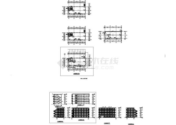 [上海]4层科技园标准楼建筑施工图纸-图一