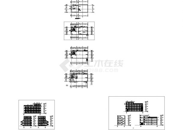 [上海]4层科技园标准楼建筑设计施工图-图一