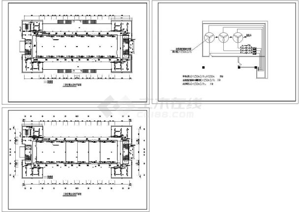 商场综合楼空调工程系统设计施工图 包含着各层空调水系统平面图-图一