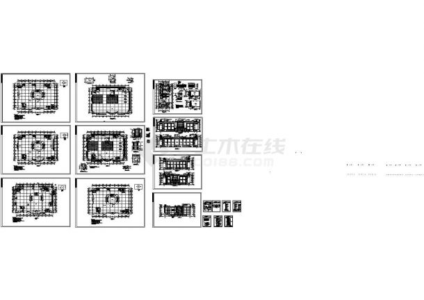上海国际商场建筑设计施工cad图纸，共十七张-图二
