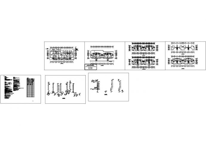 某八层住宅建筑给排水设计图CAD_图1