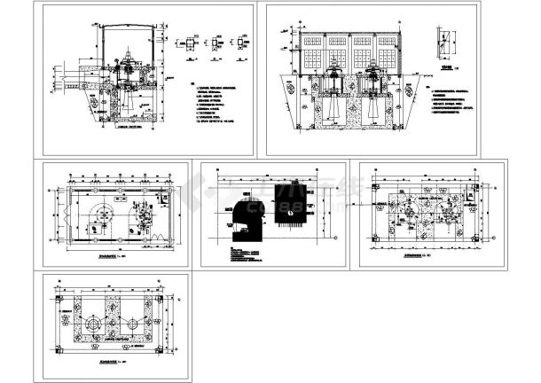 某水力发电电站厂房施工CAD图-图一