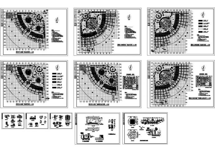 广场全套环境设计CAD施工图（共11张）_图1