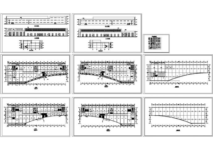 泗阳大型商场综合楼建筑设计施工cad图纸，共八张_图1