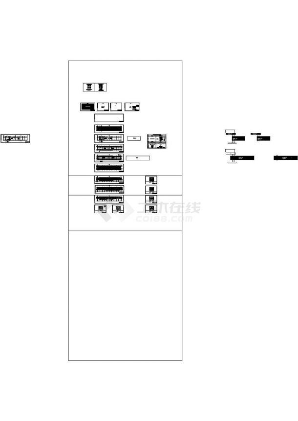 某高架三层岛式交通车站建筑施工图.19张图纸(cad)-图一