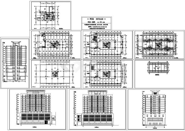 一套12层综合楼建筑设计CAD施工图纸-图一