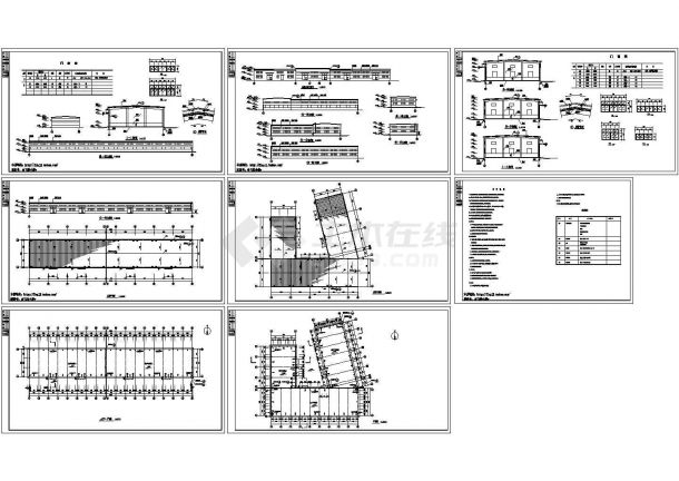 单层4335.71平米厂区2个车间建筑CAD施工图-图一