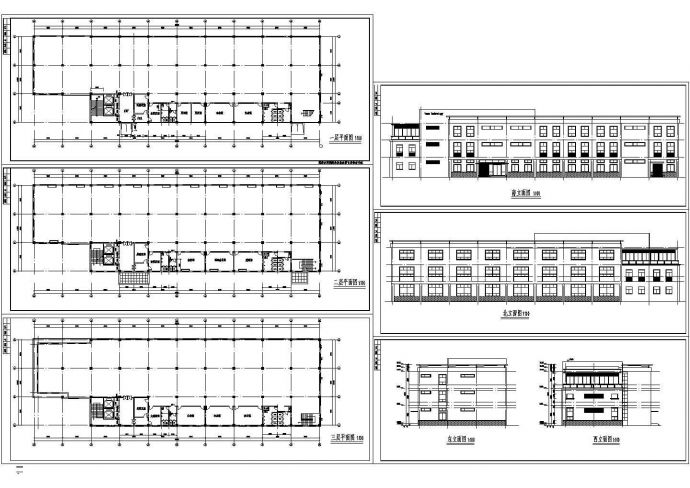 3层厂房建筑方案设计CAD图_图1
