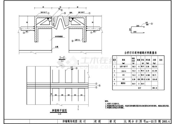 预制钢筋混凝土空心板伸缩缝构造节点详图设计-图一