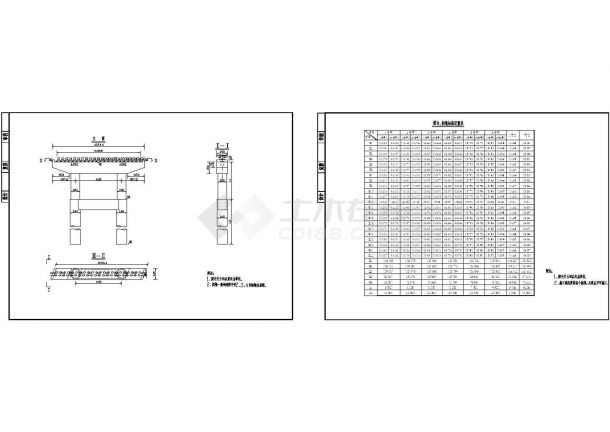 7x20m预应力混凝土空心板桥墩一般构造节点详图设计-图一