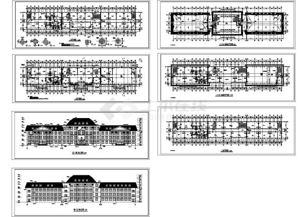 某多层办公楼建筑CAD设计施工图纸-图一