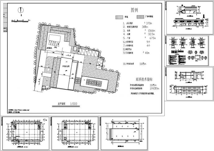 2层1995.9平米书刊社厂房建筑设计CAD图_图1