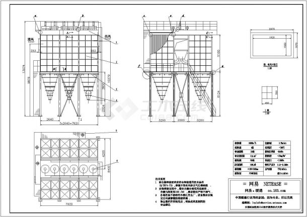 多室布袋除尘器CAD设计图纸-图二