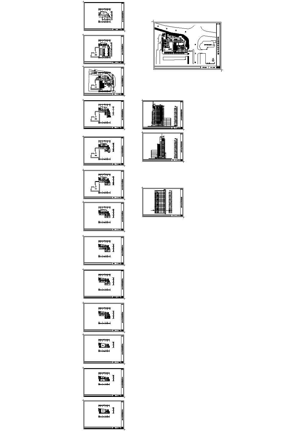 某十五层办公楼建筑设计方案图（含效果图）