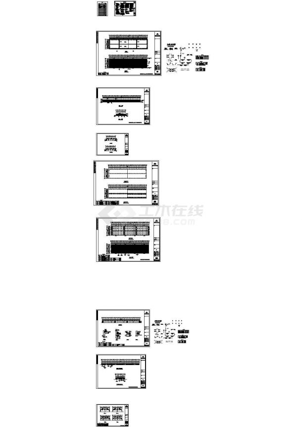 上海某电动汽车组装厂钢结构车间建筑设计CAD施工图-图二