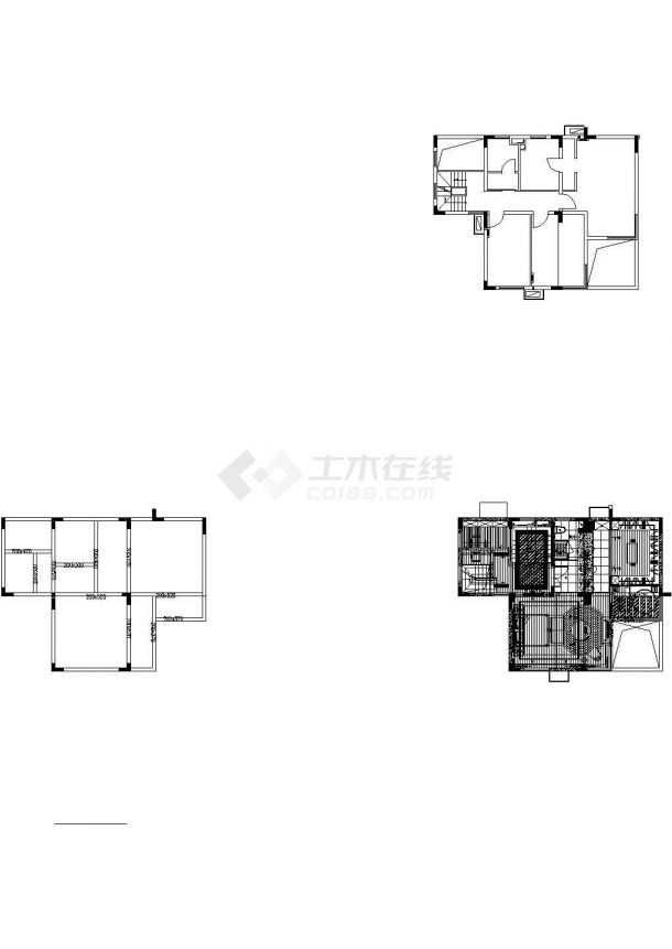万科某豪宅样板别墅装修施工图（含实景）CAD设计图-图二