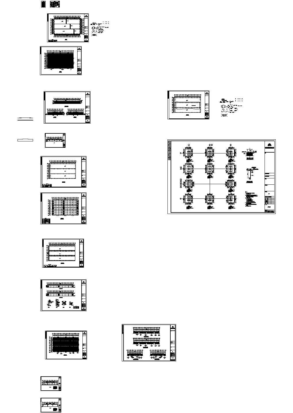 广州某大理石厂钢结构厂房建筑设计CAD施工图