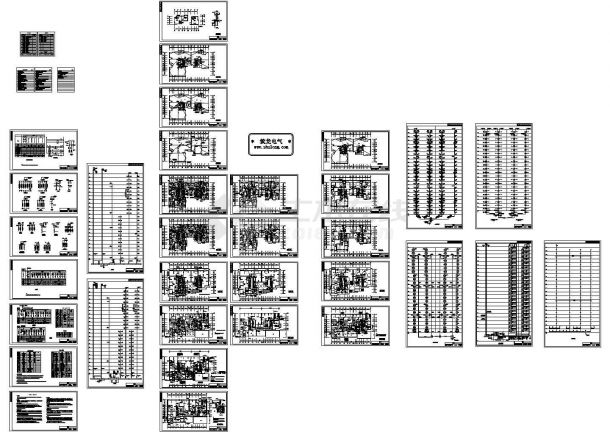 咸阳某23层住宅楼电气图纸-图二