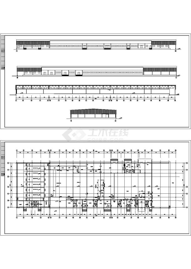 1层食品厂房建筑方案设计CAD图-图一