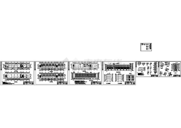 某四层公寓楼建筑施工设计方案图-图一