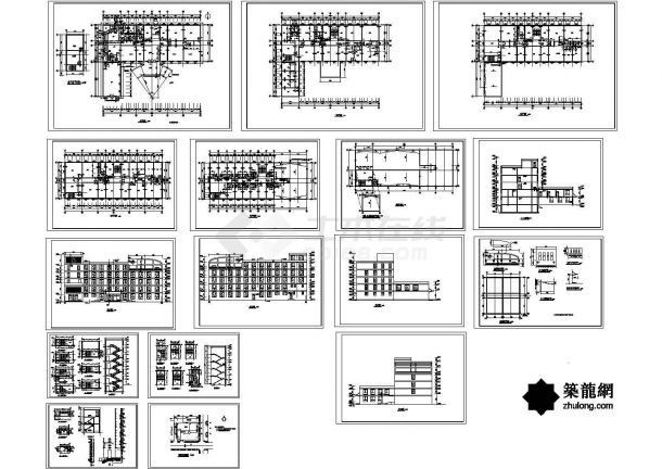 五层办公楼建筑施工图（CAD，16张图纸）-图一