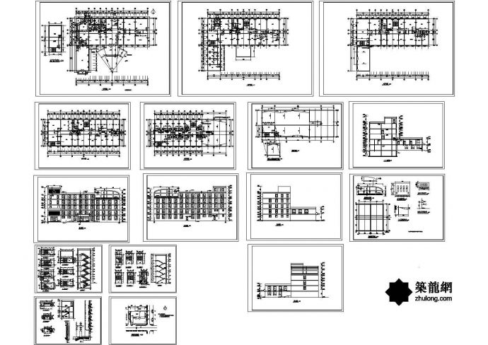 五层办公楼建筑施工图（CAD，16张图纸）_图1