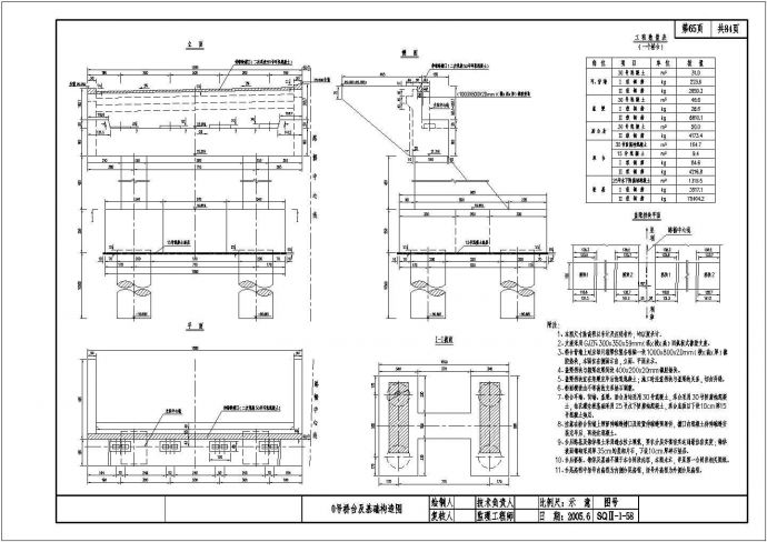 混凝土肋板式桥台及基础构造节点详图设计_图1