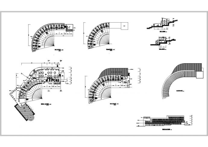某酒店建筑设计CAD平立剖面图_图1