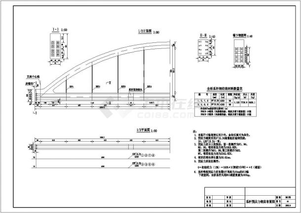 系杆拱桥预应力钢束构造节点详图设计-图二