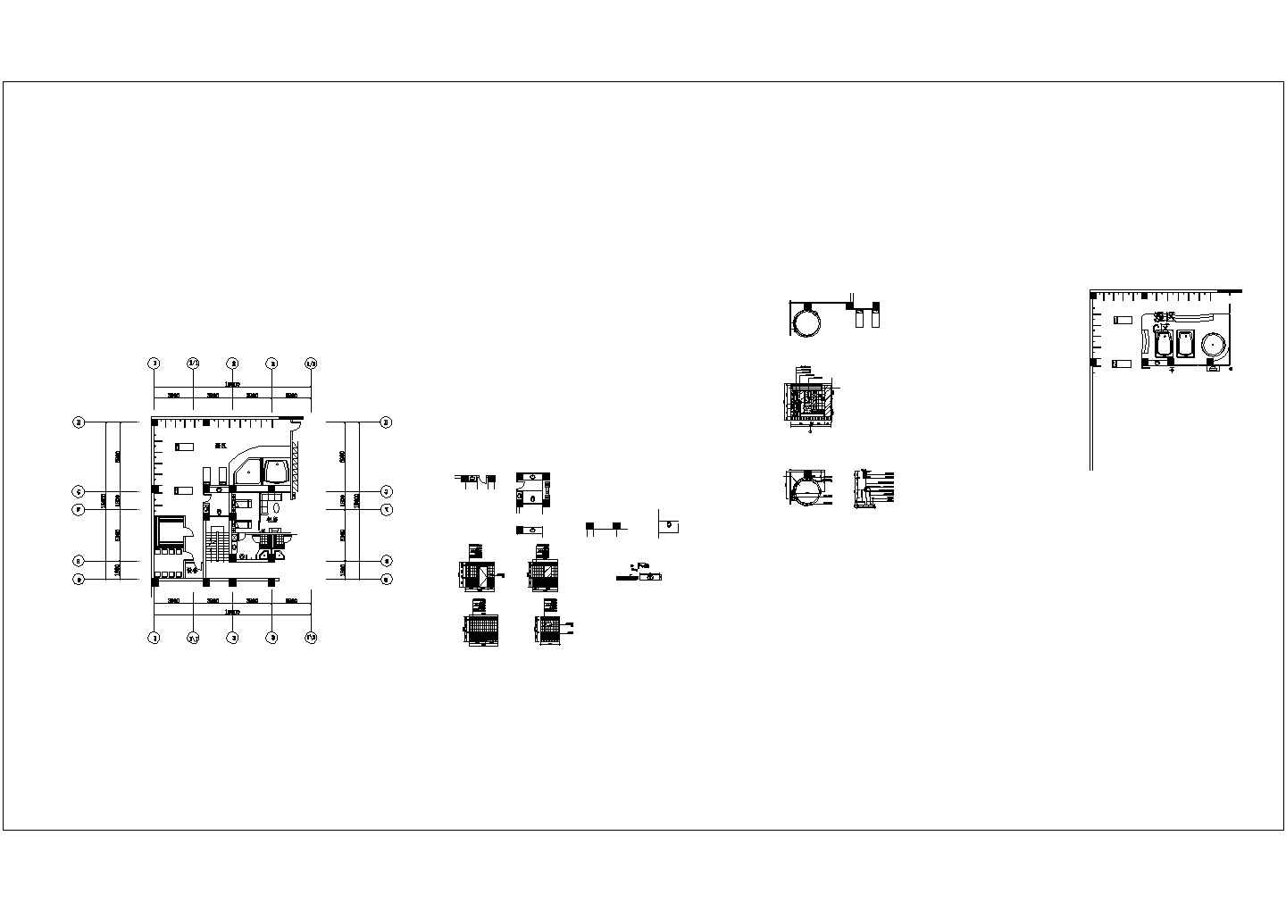 某五星级大酒店装饰工程CAD图纸平面3层湿区卫生间