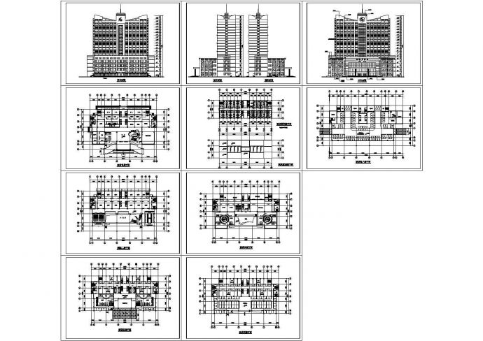 某高层酒店建筑设计方案图纸_图1
