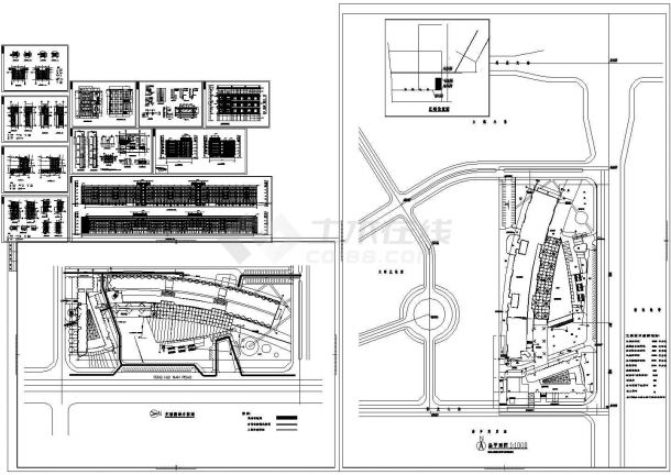 某大型办公式酒店建筑设计CAD图-图一