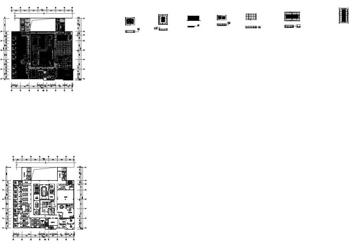 金德威科技园办公楼装修设计cad施工图带效果图_图1