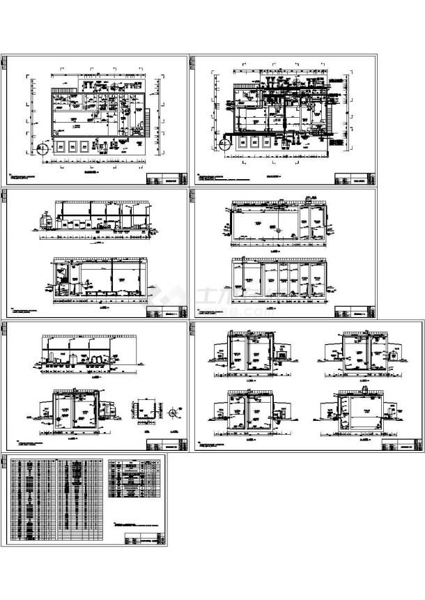 某水厂综合水池建筑设计全套CAD图-图一