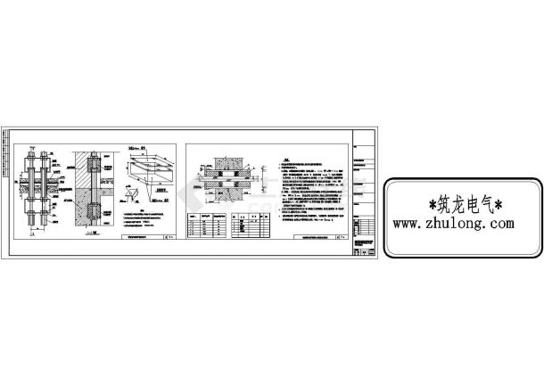 电气工程暗管穿墙cad详细大样图-图一