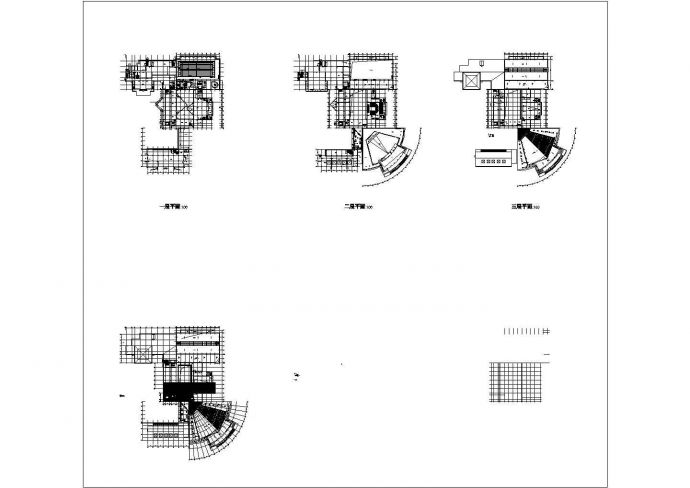 某西安综合性园林式酒店改造CAD详细完整施工总平面_图1