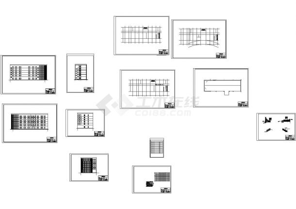 全楼六层钢框架结构办公楼设计（含计算书，建筑结构图）-图一