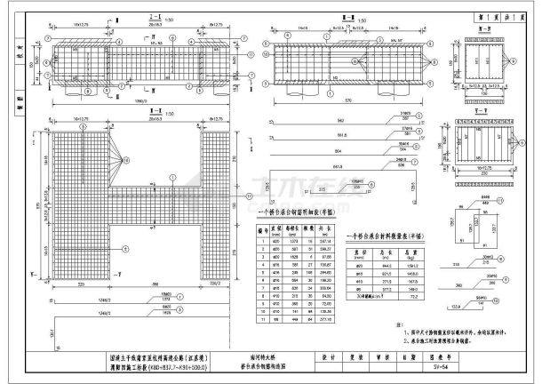 某河特大桥主跨130米钢管拱桥台承台钢筋CAD构造-图一
