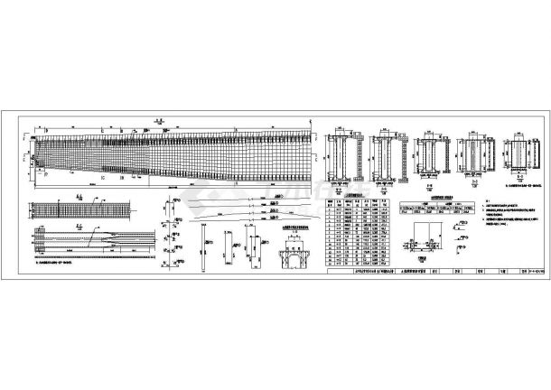 某300m集束钢管混凝土拱桥提篮拱桥CAD设计节点剖面图-图一