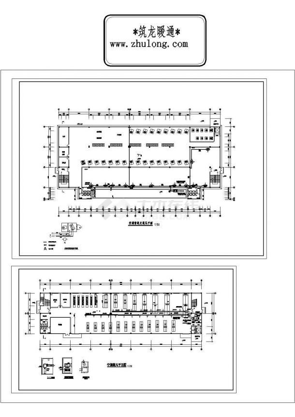 厂房风冷主机空调通风设计图-图一