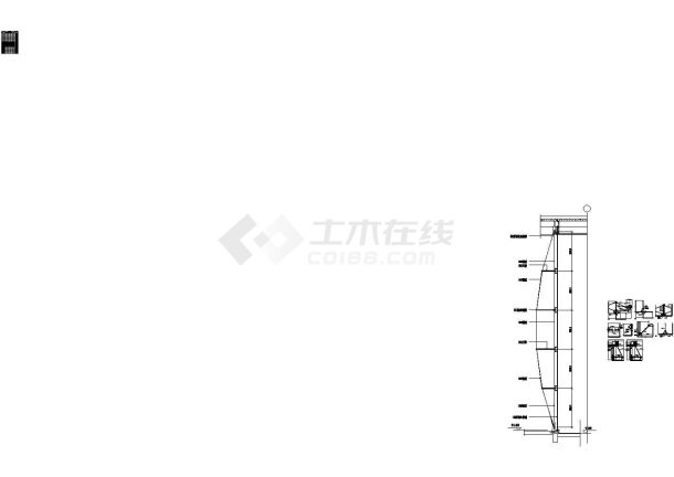 拉索幕墙节点CAD施工图设计-图一