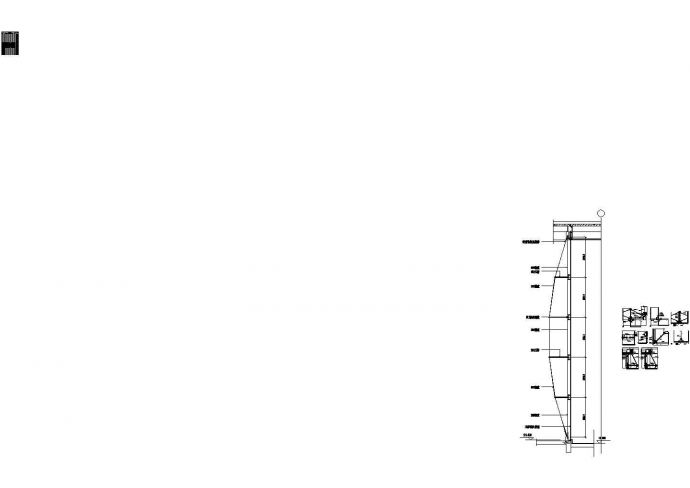 拉索幕墙节点CAD施工图设计_图1