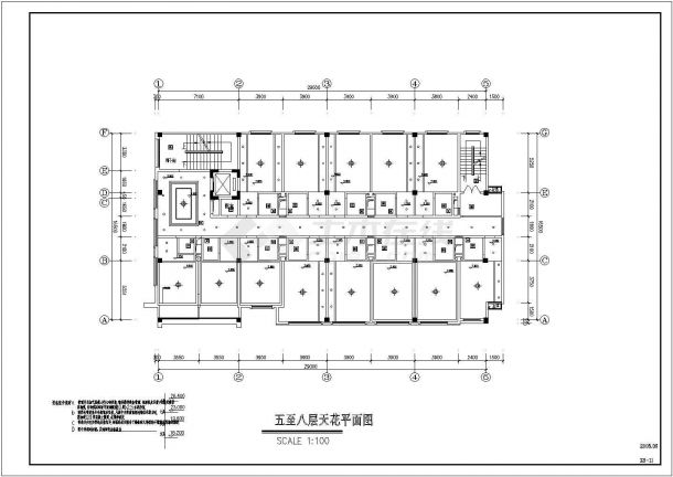 某陈江宾馆装饰CAD详细设计构造完整平面图-图二