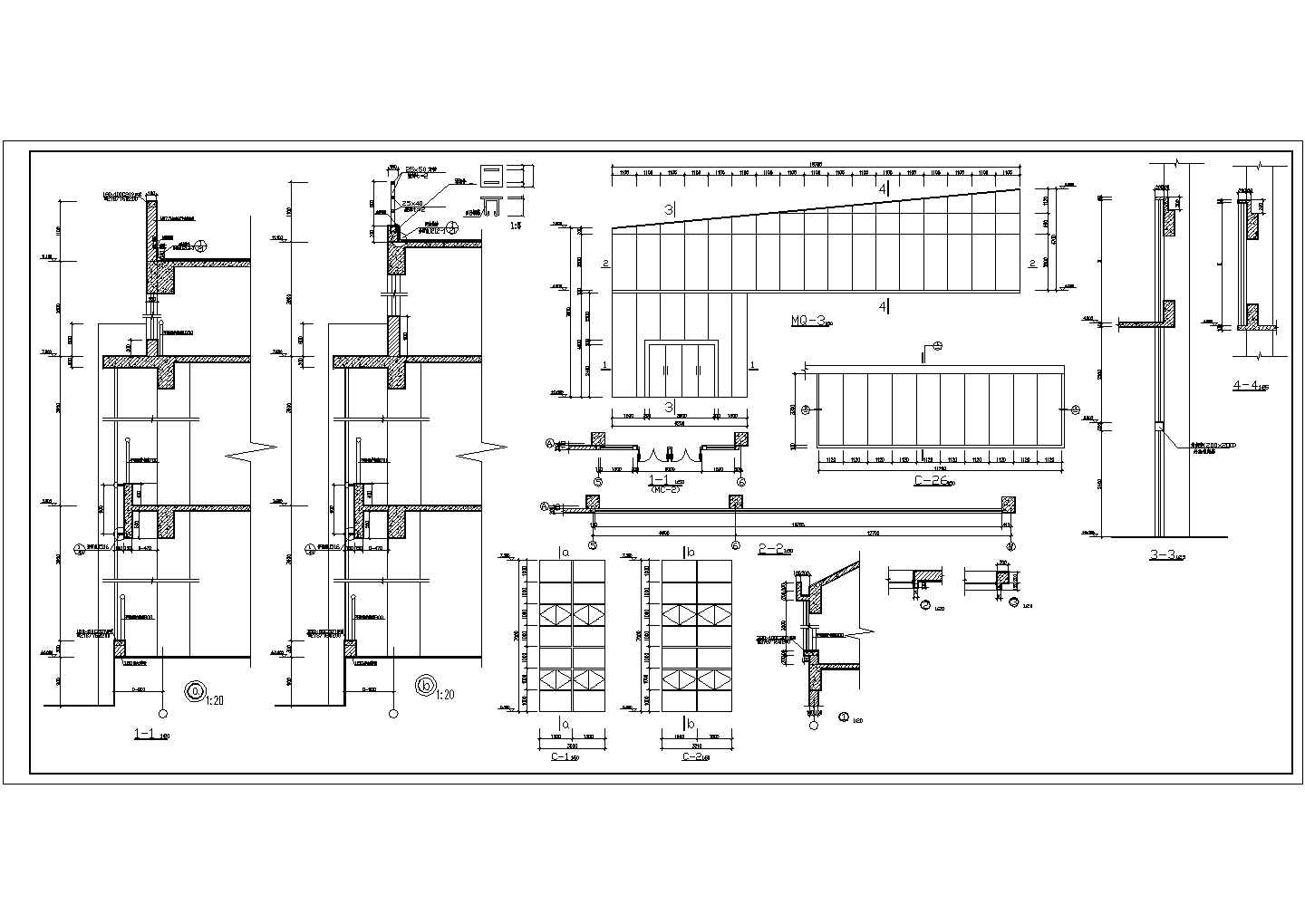 某图书馆阶梯教室CAD大样详细构造设计施工图