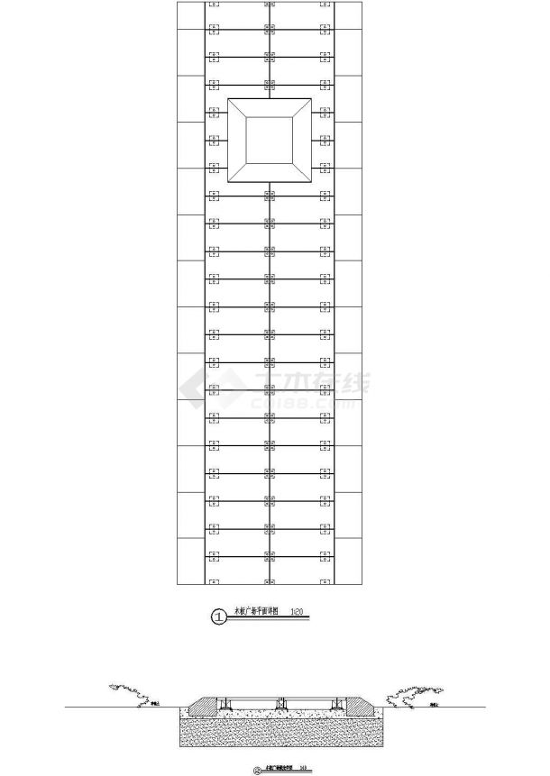 木板广场CAD铺装参考详图-图二