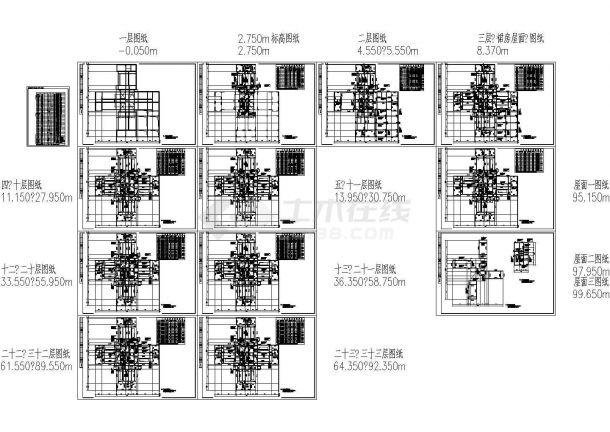 武汉某住宅结构设计图（含建筑构造做法，设计说明）-图二