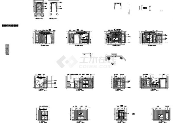 某两层别墅室内装修设计cad全套施工图（含效果图）-图一