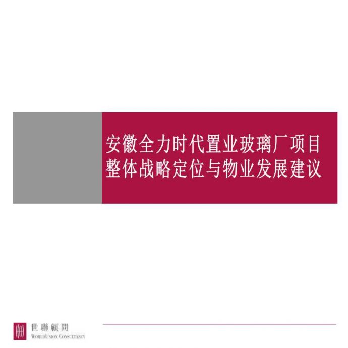 安庆全力时代置业玻璃厂项目整体战略定位与物业发展建议_图1