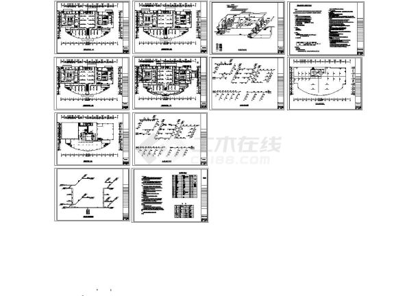 商业建筑空调及通风系统设计施工图（水冷式冷水机组）-图一