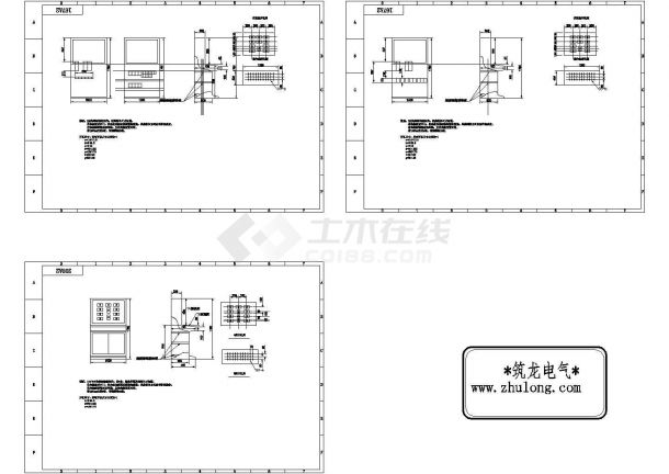 唐山某煤气站仪表柜柜体cad详细布置图-图一